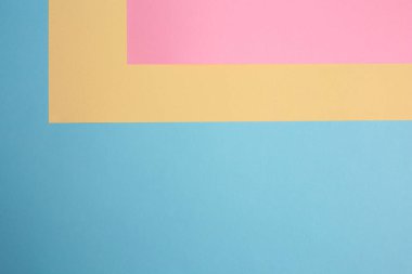 Colorful sheets of paper as background, top view