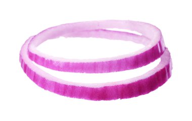 Rings of onion for burger isolated on white