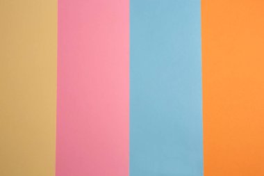 Colorful sheets of paper as background, top view