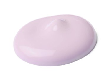 Sample of beige paint on white background