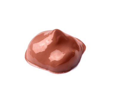 Beyaz arkaplanda kahverengi boya örneği