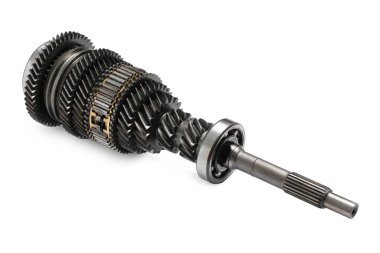 New gearbox secondary shaft on white background