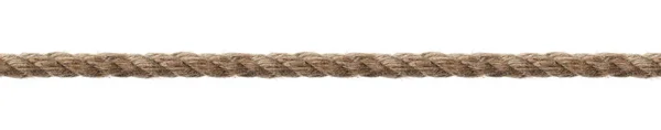 Long Durable Hemp Rope White Background — 스톡 사진
