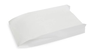 Blank paper bag isolated on white. Mockup for design