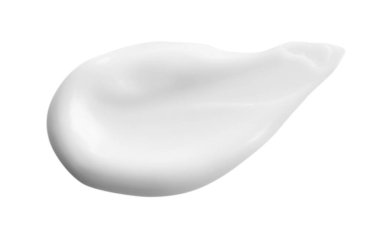 Sample of facial cream on white background