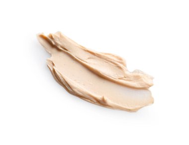 Sample of facial mask isolated on white, top view