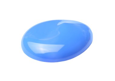 Beyaz arkaplanda mavi boya örneği