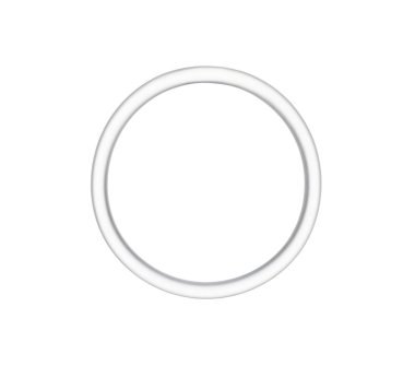 Diaphragm vaginal contraceptive ring isolated on white, top view