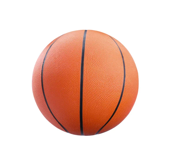 Neuer Oranger Basketballball Isoliert Auf Weiß — Stockfoto