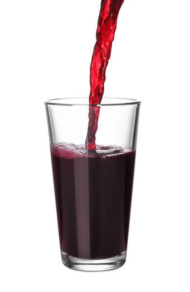 Häll Färsk Juice Glas Vit Bakgrund — Stockfoto