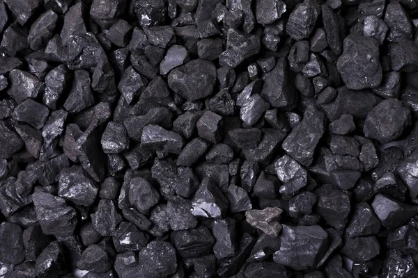 Trozos Carbón Negro Como Fondo Vista Superior —  Fotos de Stock
