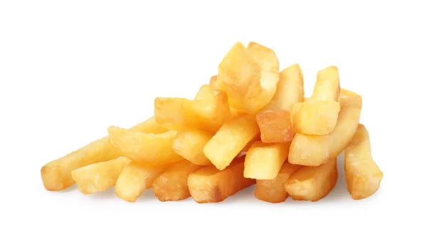Delicious Fresh French Fries White Background — 스톡 사진