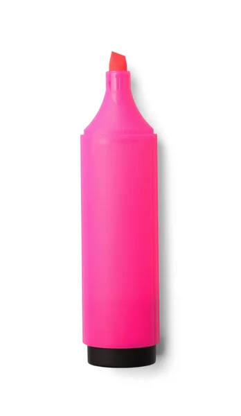Bright Pink Marker Isolated White Top View — Fotografia de Stock