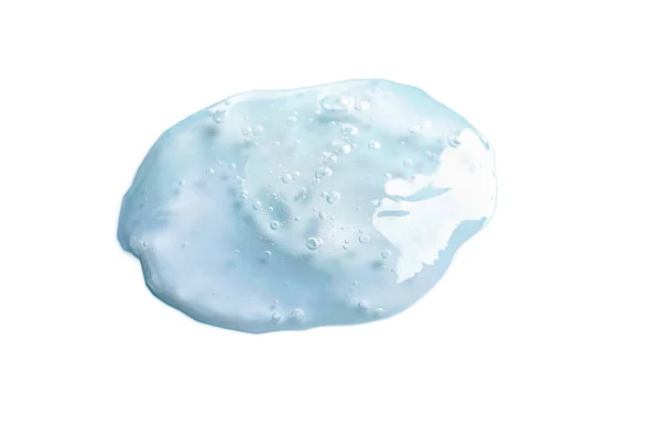 Sample Transparent Cosmetic Gel Isolated White Top View — Stockfoto