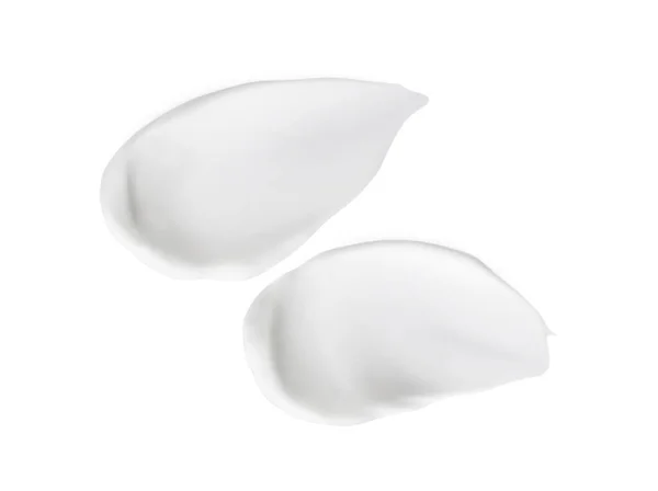 白で単離された顔クリームのサンプル トップビュー — ストック写真