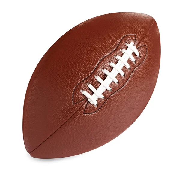 Leather American Football Ball Isolated White — Stock Photo, Image
