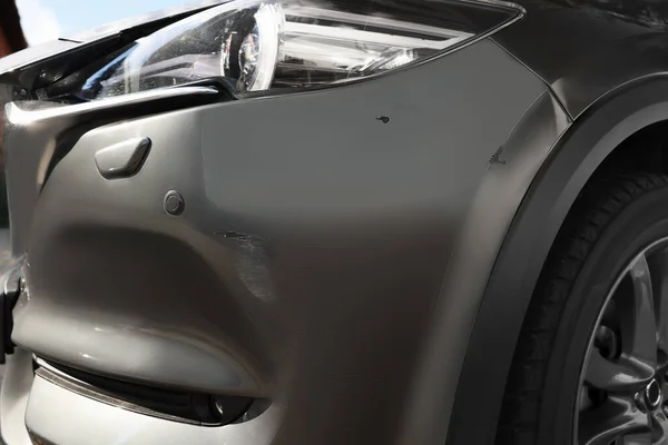 Modern Black Car Scratch Closeup View — Stok fotoğraf