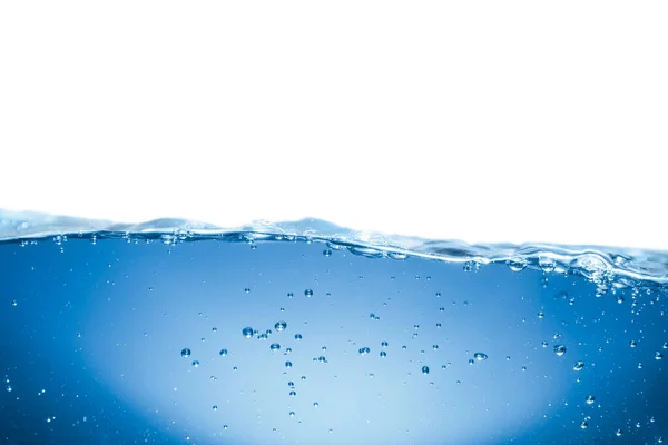 Пузыри Голубой Воде Белом Фоне — стоковое фото