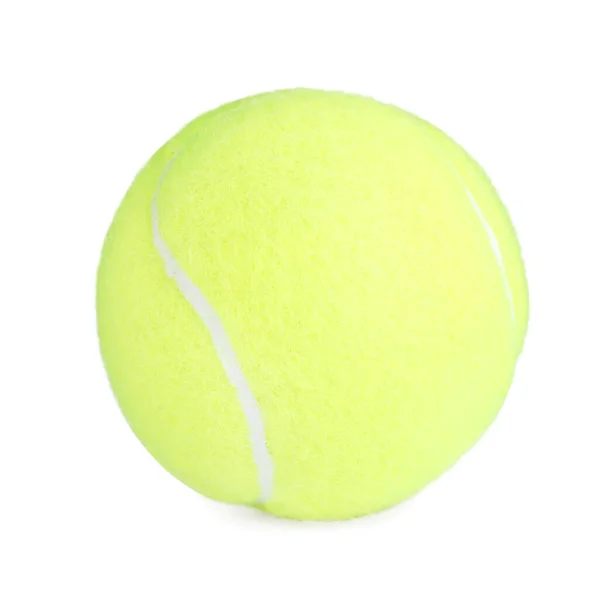 Parlak Yeşil Tenis Topu Beyazda Izole — Stok fotoğraf