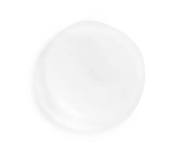 Amostra Gel Transparente Isolado Branco Vista Superior — Fotografia de Stock