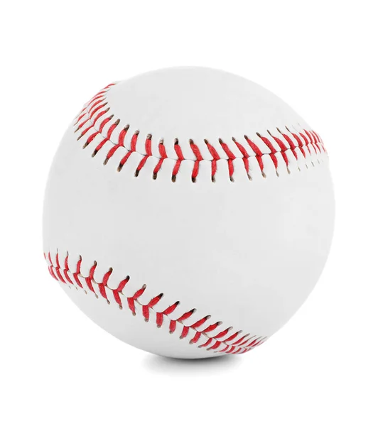 Nuova Palla Baseball Tradizionale Isolata Sul Bianco — Foto Stock