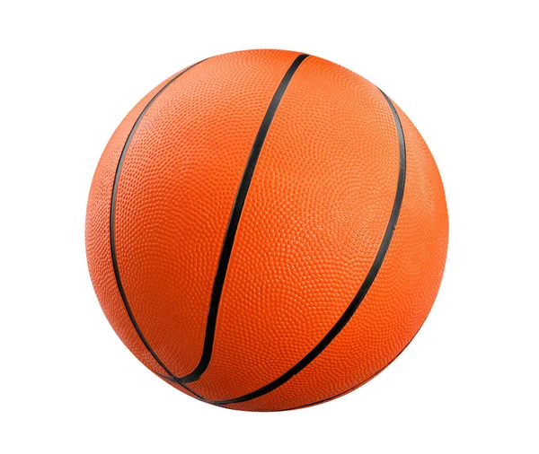 Beyazda Izole Edilmiş Yeni Turuncu Basketbol Topu — Stok fotoğraf