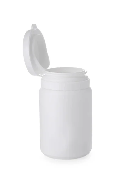 Vaso Con Gomme Masticare Isolato Bianco — Foto Stock