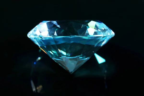 Beautiful Dazzling Diamond Black Mirror Background Closeup — Fotografia de Stock