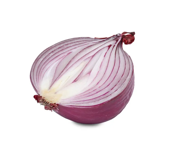 Fresh Cut Red Onion Isolated White — Stock Photo, Image