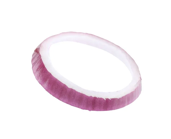 Ring Fresh Red Ripe Onion Isolated White — 스톡 사진