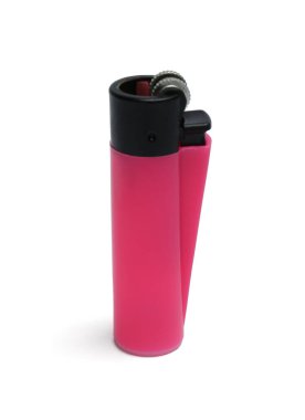 Stylish small pocket lighter isolated on white