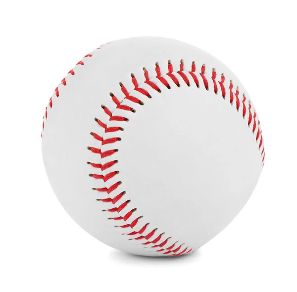 新的传统棒球被白色隔离 — 图库照片