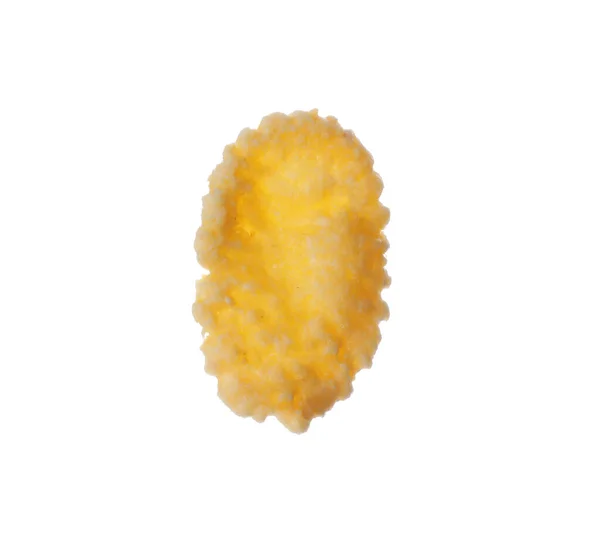 One Tasty Crispy Corn Flake Isolated White — Fotografia de Stock
