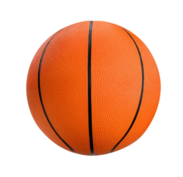 Narancs Kosárlabda Elszigetelt Fehér — Stock Fotó