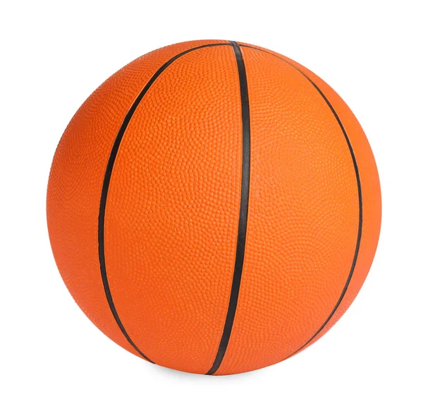 New Orange Basketball Ball Isolated White — Stock Photo, Image