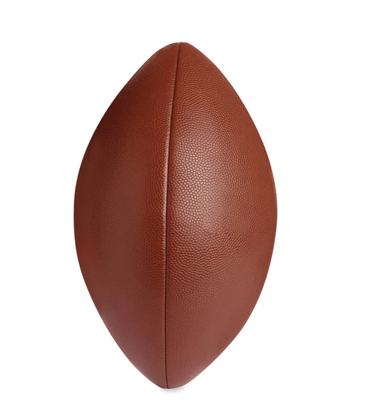 Кожаный Американский Футбольный Мяч Изолирован Белом — стоковое фото