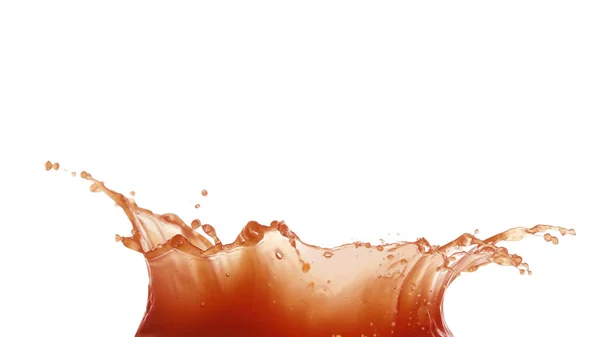 Splashing Tasty Fresh Juice White Background — Stock Photo, Image