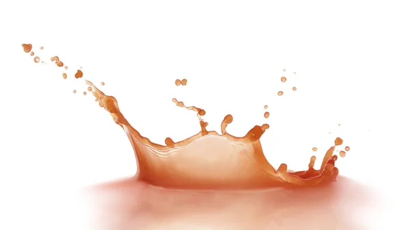 Splashing Tasty Fresh Juice White Background — Stock Photo, Image