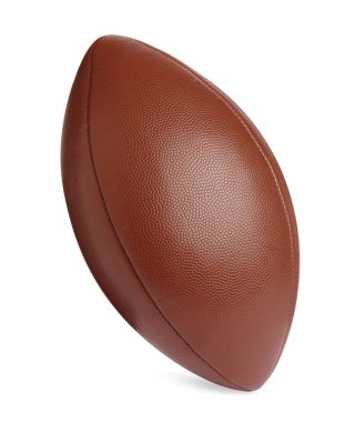 Deri Amerikan futbol topu beyaza izole edilmiş.