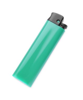 Üst görünümde izole edilmiş şık küçük cep çakmağı