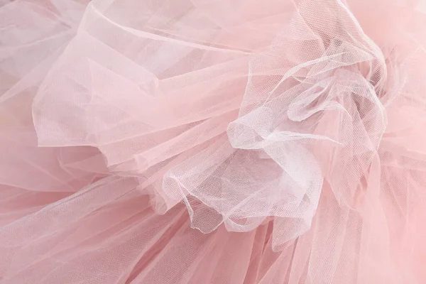 Beautiful Tulle Fabric Background Closeup View — Fotografia de Stock