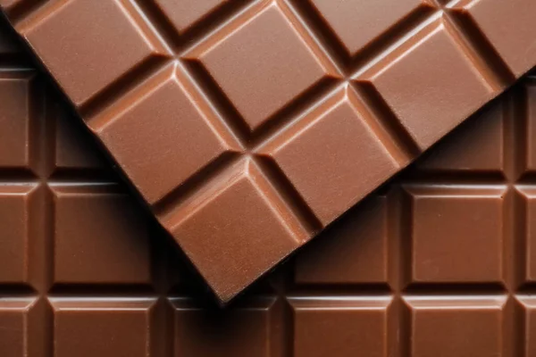 Deliciosas Barras Chocolate Con Leche Como Fondo Vista Superior — Foto de Stock