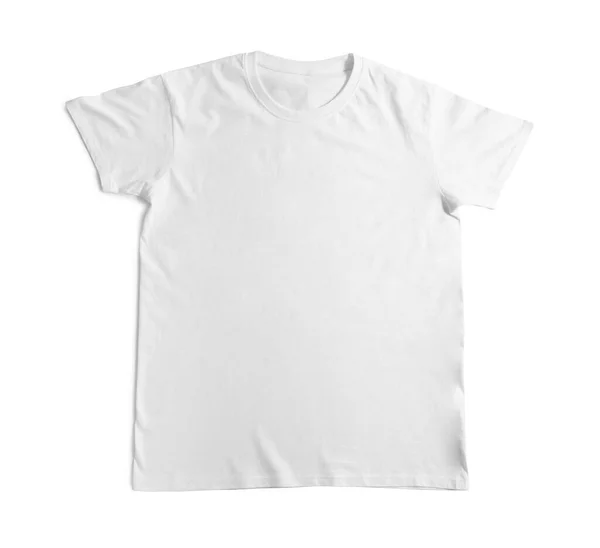 Stylish Shirt Isolated White Top View Mockup Design — Foto Stock