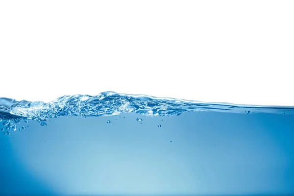 Klare Blaue Wasserwelle Auf Weißem Hintergrund — Stockfoto