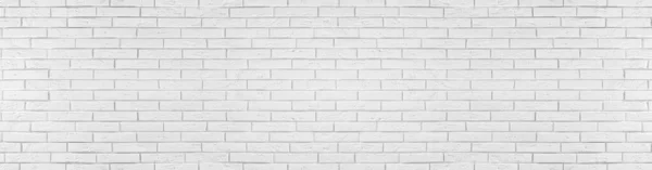 Witte Bakstenen Muur Als Achtergrond Banner Ontwerp — Stockfoto