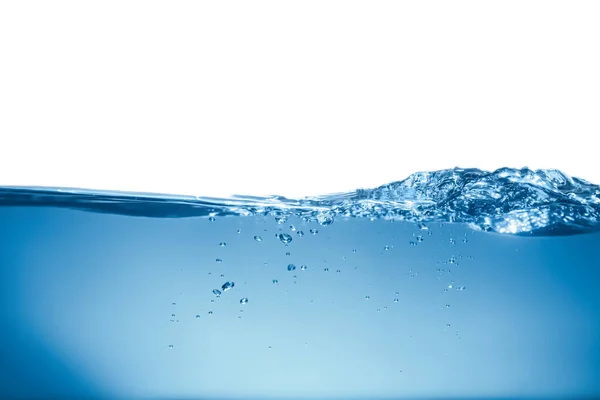 Splash Água Azul Clara Sobre Fundo Branco — Fotografia de Stock