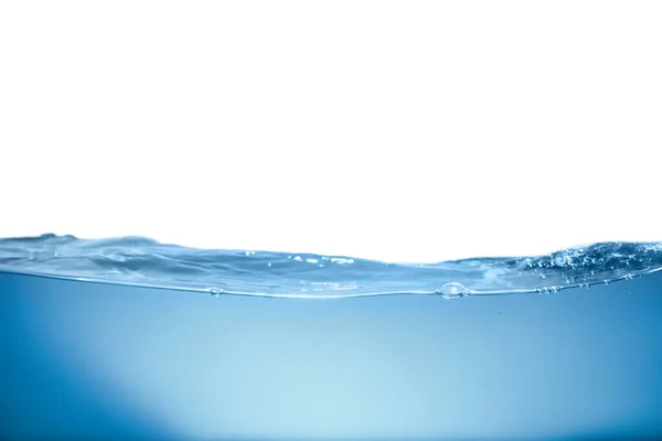 Klare Blaue Wasserwelle Auf Weißem Hintergrund — Stockfoto