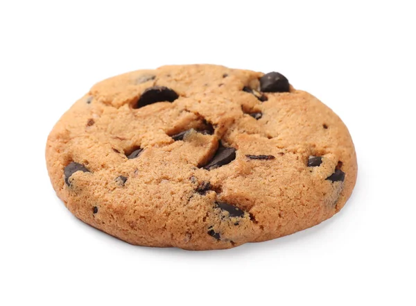 Köstliche Schokolade Chip Cookie Isoliert Auf Weiß — Stockfoto