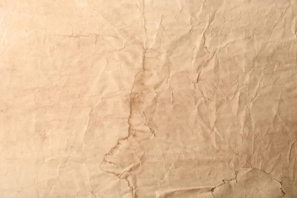 Arkaplan Olarak Eski Parşömen Kağıdı Sayfası Üst Görünüm — Stok fotoğraf