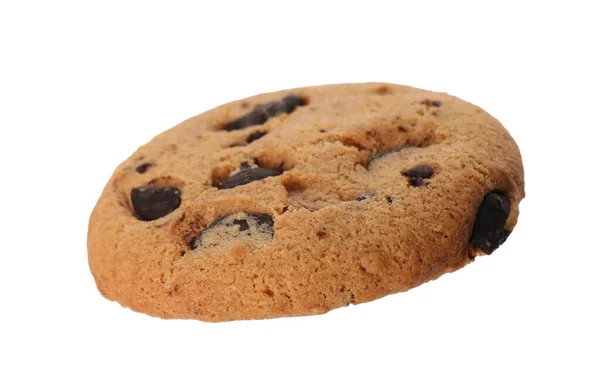 Cookie Delicios Cip Ciocolată Izolat Alb — Fotografie, imagine de stoc